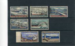 1958-Greece- "Harbours" Airpost Issue- Complete Set Used (25dr. UsH) - Gebruikt