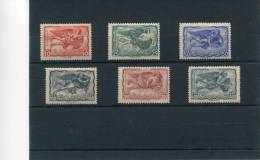 1943-Greece- "Winds (part II)" Airpost Issue- Complete Set MH - Unused Stamps