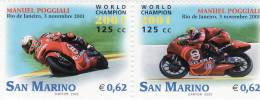 P - 2002 San Marino - Motomondiale 2001 - Manuel Poggiali - Unused Stamps