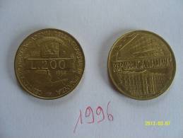 200 LIRE Bronzital (Ba) ACCADEMIA GDF 1996  SPL - 200 Lire