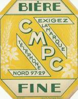 Etiquette Bouteille Ref 010. Bière Fine CPMC - Bière