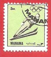 EMIRATI ARABI - MANAMA -  USATO - 1972 - SPORT - SALTO CON GLI SCI - SKY JUMPING - DM 3 - Manama