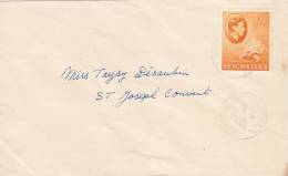 Marcophilie, COVER, LETTRE  SEYCHELLES ,1950, VICTORIA,    /3630 - Seychellen (1976-...)