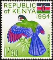 Kenya 1964 Birds Aves Oiseaux Vegels - Hartlaub's Turaco - Tauraco Hartlaubi MLH - Kuckucke & Turakos