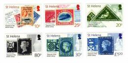 St. Helena / 150th Anniversary Of St.Helena`s First Postage Stamp Set / Famous World Stamps - Sainte-Hélène