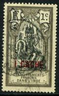 French:Indian Set. SG62 1923 1ca On 1c  VFU - Other & Unclassified
