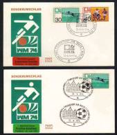 ALLEMAGNE - FOOTBAL - SOCCER / 1974 COUPE DU MONDE 2 ENVELOPPES  (ref 4415) - 1974 – Westdeutschland