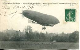 Delcampe - N°29207 -cpa Le Ballon Dirigeable "Patrie" Part Pour Son Raid Paris Verdun- - Zeppeline