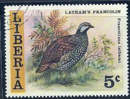 Liberia 1977 Birds Aves Oiseaux Vegels - Forest Francolin - Francolinus Lathami Canc - Perdiz Pardilla & Colín