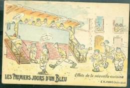 Les Premiers Jours D'un Bleu - Effets De La Nouvelle Cuisine  - Illustration Signée E.R. Paris   Bce49 - Humour