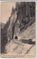 Chemin De Fer Du Martigny-Châtlard, Tunnel De La Grosse Larze. Finhaut. Avec Train / 1903 - Finhaut