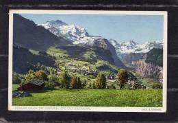 36684      Svizzera,    Wengen  Gegen  Die  Jungfrau  Und Das  Breithorn,  NV(scritta) - Wengen