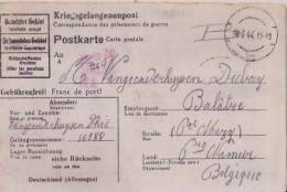 BELGIQUE:1944:lettre De Prisonnier Envoyée à BALÂTRE(Namur.).Camp Des Prisonniers.-M-Stammlager IX A. - Guerra '40-'45 (Storia Postale)