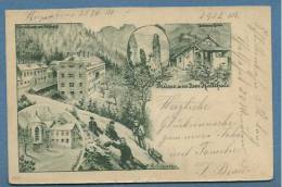 GRUSS AUS  HALLTHAN - S.MAGDALENA  -   ANTICA CARTOLINA GRUSS FIRMATA - VIAGGIATA 1898 - Monheim