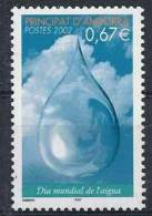2002 ANDORRE 568** Journée Mondiale De L'eau - Neufs