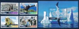 SOUTH GEORGIA & SOUTH SANDWICH ISLANDS 2011, Frozen Planet BBC Set Of 4v & Souvenir Sheet** - Südgeorgien