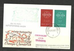 Bélgica A Alemania. Postal Circulada Con Sellos Del Tema Europa - Storia Postale