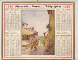 ALMANACH CALENDRIER DES POSTES ET TELEGRAPHES 1939 IMPRIMERIE OBERTHUR 51 MARNE - Grand Format : 1921-40