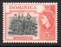 Dominica QEII 1954 5c Bananas Definitive, Lightly Hinged Mint (A) - Dominique (...-1978)