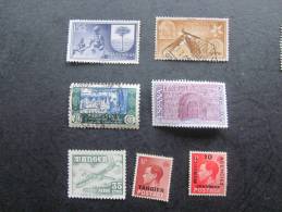 7  Stamps -Timbres Oblitérés  Collection  —>:protectorat Guinée Espagnole, Maroc Espagnol Tanger, Poste Aérienn - Marocco Spagnolo