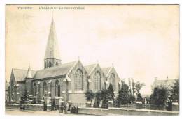 Postkaart / Carte Postale "Tieghem / Tiegem - L'Eglise Et Le Presbytère / De Kerk" - Anzegem