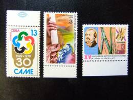 CUBA 1979 TRES SELLOS Yvert & Tellier 2147 + 2120 + 2155  (*) - Nuevos