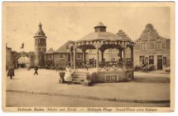 Postkaart / Carte Postale "Hofstade Baden - Merkt Met Kiosk / Hofstade Plage - Grand'Place Avec Kiosque" - Zemst