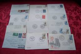 15  Lettres Divers De France  Timbres Europa 12 Lettres + 3 Flammes Strasbourg - Collections