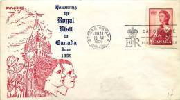 1959  Royal Visit Sc 386  Capital City Cachet - 1952-1960