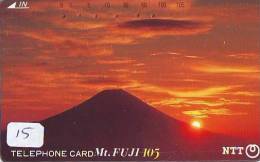 Télécarte Japon * Volcan MONT FUJI (15) Vulcan * Japan Phonecard * Vulkan Volcano * Telefonkarte * Mount Fuji - Mountains
