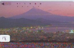 Télécarte Japon * Volcan MONT FUJI (18) Vulcan * Japan Phonecard * Vulkan Volcano * Telefonkarte * Mount Fuji - Montañas