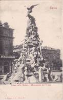 TORINO -PIAZZA DELLO STATUTO MONUMENTO DEL FREJUS VG 1902 AUTENTICA 100% - Places & Squares