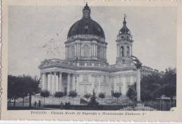 TORINO -CHIESA REALE DI SUPERGA E MONUMENTO UMBERTO I° VG 1914  AUTENTICA 100% - Chiese