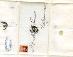 EDIFIL 48  PARRILLA - CARTA COMPLETA DE SANTIAGO A VILLAGARCIA 1857 - 2 ESCANER (L2) - Cartas & Documentos