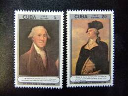 CUBA 1982 250 ANIVERSARIO Del NACIMIENTO GEORGE WASHINGTON Yvert 2406 / 2407 ** MNH - George Washington