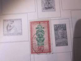 COLLECTION TIMBRES  CONGO BELGE DEBUT 1940 OBLITERE AVEC CHARNIERE - Altri & Non Classificati