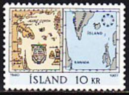 Island 1967. Atlantikkarte (1590) (B.0491) - Neufs