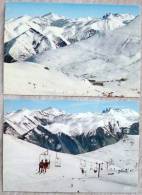 Cp Lot 2x Deux Alpes Dauphine Super Venosc Pistes Arves Animé Telesiege Ski Des Cimes +- 1975 - Vénosc