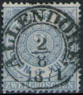 Allendorf 8/2 1871 Auf 2 Groschen Blau Nr. 17 -Reichspost Vorläufer - Oblitérés