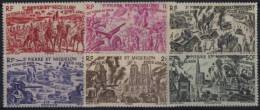St PIERRE ET MIQUELON 1946 -- Poste Aerienne -- PA 12 à 17 -- Tchad Au Rhin-- Neuf Avec Charnière -- Côte 16,00 €uros -- - Unused Stamps