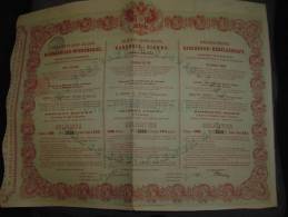 Obligation Bond "Chemins De Fer Varsovie-Vienne"Railway Towarzystwo Drogi Zelaznej Warszawasko Wiedenskiej  1857 - Chemin De Fer & Tramway