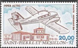 St PIERRE ET MIQUELON 1989  - PA 68 - Piper Aztec Et Aeroport De  Miquelon - Neuf Sans Charnière - Côte 9,20 €uros - Ungebraucht