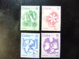 CUBA 1983 SERIE CORRIENTE Flores Yvert & Tellier N º 2474 / 2477 ** MNH - Unused Stamps