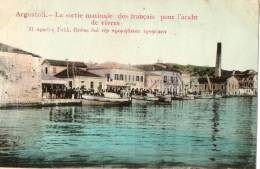 ARGOSTOLI (Grèce) Sortie Des Troupes Françaises Pour L'achat De Vivres - Greece