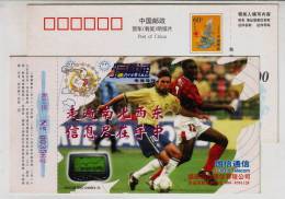 England Premier League Soccer Star Sol Campbell,Football,CN00 Guoxin Telecom Beeper Service Advert Pre-stamped Card - Clubs Mythiques