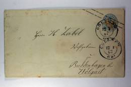 Germany: Preussen, 1867 Ganzsache, 2 Silbergroschen Gollnow To  Buddenhagen (U27 A B ??) - Entiers Postaux