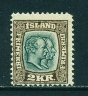 ICELAND - 1907 Kings Christian IX And Frederick VIII  2kr Mounted Mint - Ongebruikt