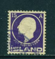 ICELAND - 1911 Jon Sigurdsson 15a Used As Scan - Gebruikt