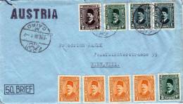 Brief Türkei > Österr.1936 Mit 9 Fach Frankierung, Brief Mit Inhalt - 1934-39 Sandschak Alexandrette & Hatay