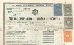 Diplome-REPORT-FIUME-CROATIA-1938 - Diploma's En Schoolrapporten